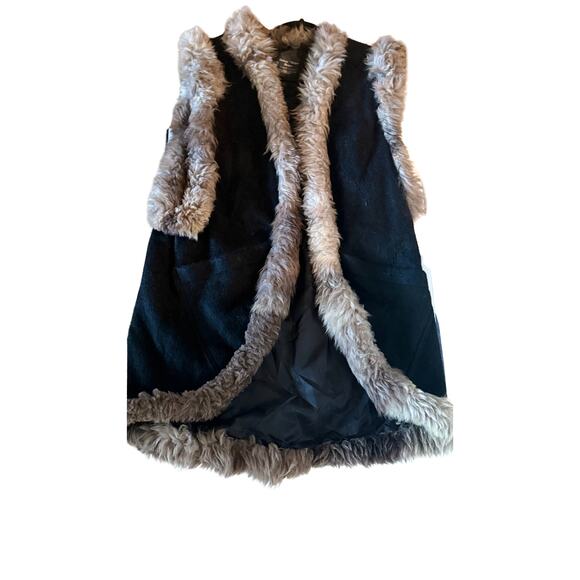 Black Wool and Mohair Vest- Handmade and One of a Kind - Picture 1 of 6